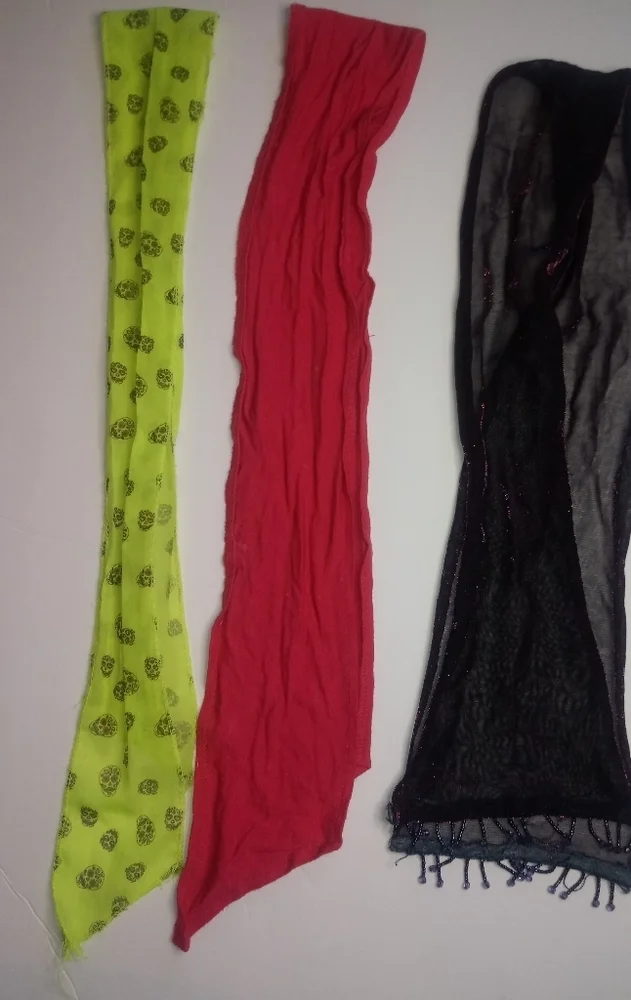 Set of 3 children's fabric waist tie belts